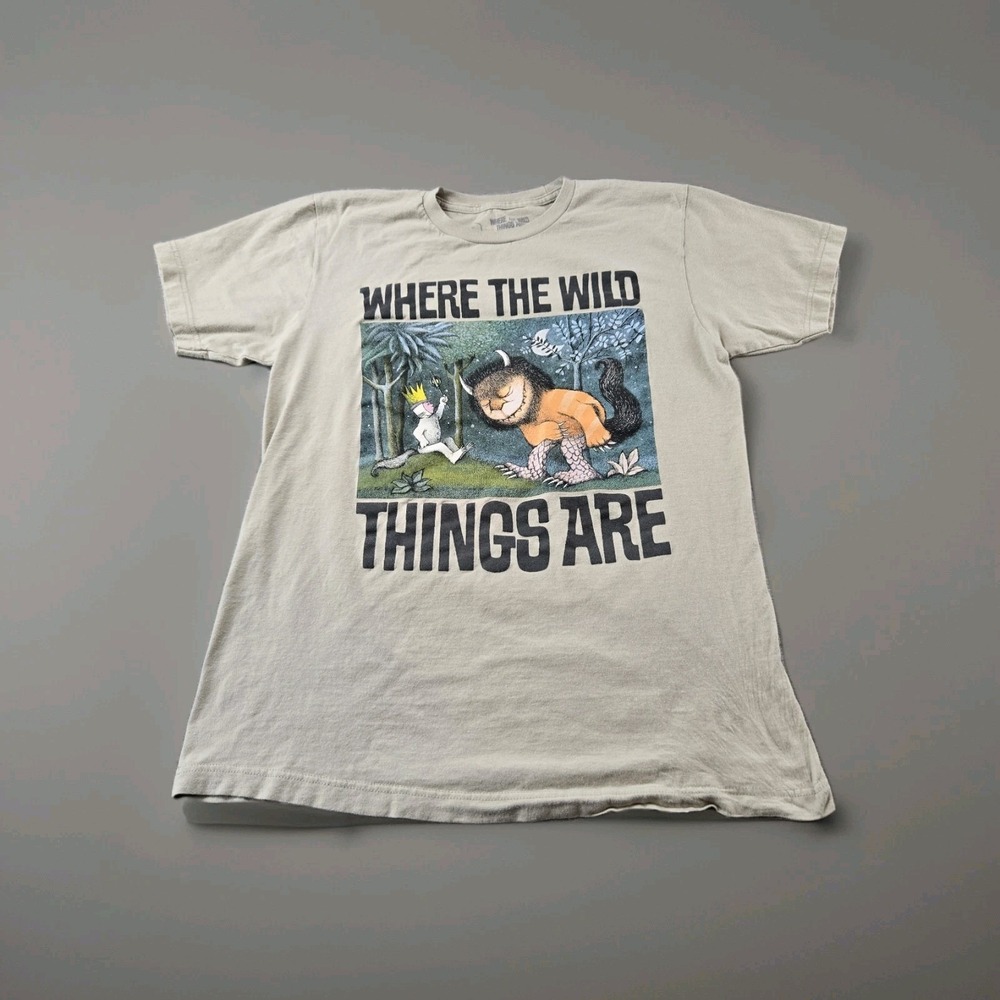 Cotton USA Unisex T-shirt "Where The Wild Thing's Are" Graphic Print Medium